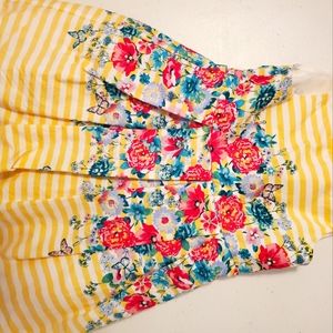 4T Yellow dress with Floral Print